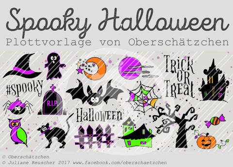 Plotterdatei Plottvorlage Spooky Halloween