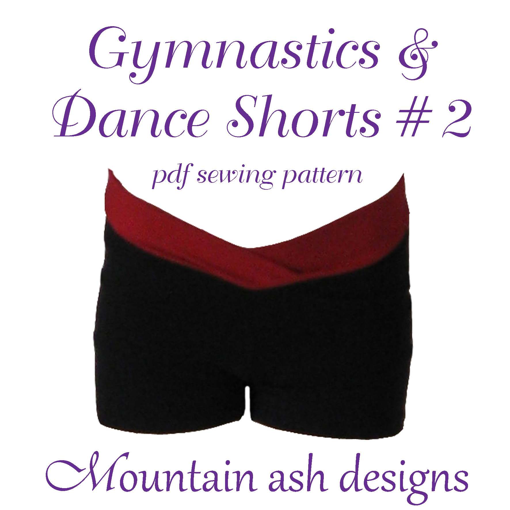 Gymnastics and Dance Shorts 2 Ladies Sizes Sewing Pattern