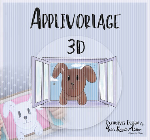 Applikationsvorlage inkl. Anleitung Yela`s Kreativ Atelier " Herbstmilo 3D "