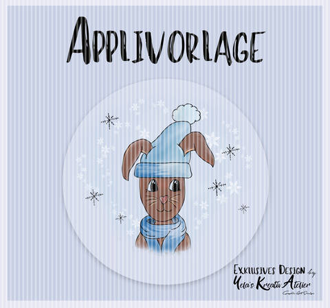Applikationsvorlage inkl. Anleitung Yela`s Kreativ Atelier " Wintermilo "