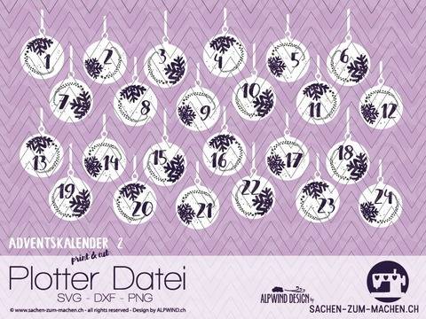 Plotter-Datei "Adventskalender" #2
