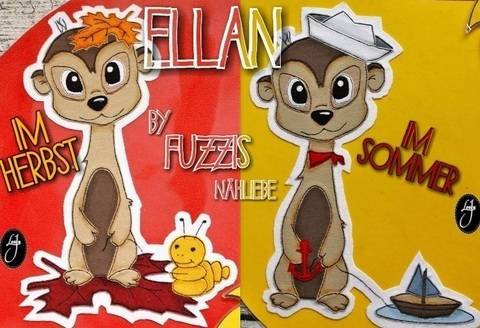 Applikationsvorlage Erdmännchen "Ellan" im Herbst & Sommer