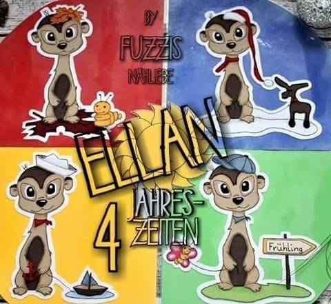 Applikationsvorlage Erdmännchen "Ellan" 4 Jahreszeiten - Sparpaket
