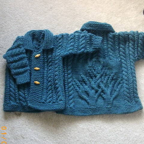 Macdara baby and toddler cardigan coat - knitting pattern