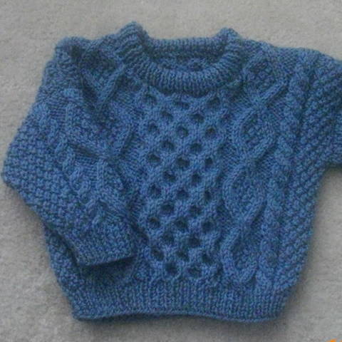 Bruadair infant aran sweater - knitting pattern
