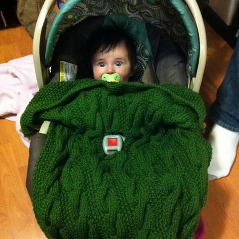 Stroller or car-seat blanket - knitting pattern