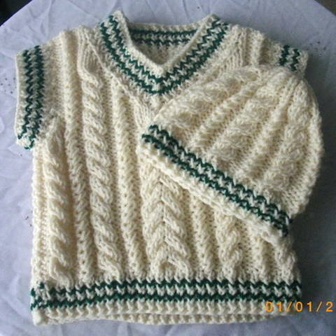 Eamonn cable pullover and hat - knitting pattern