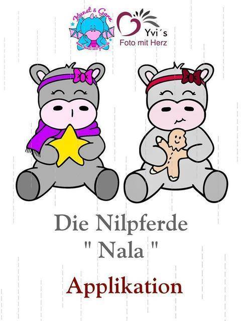 Applikationsvorlage Nilpferdmädchen Nala