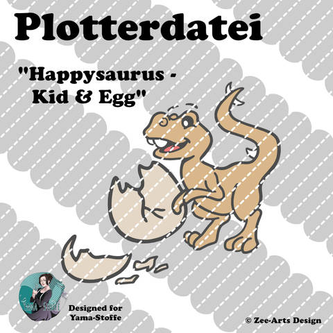 Plotterdatei Happysaurus (Kid & Egg)