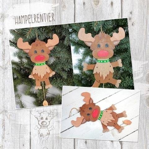Hampelwinter "Rentier" - Bastelanleitung