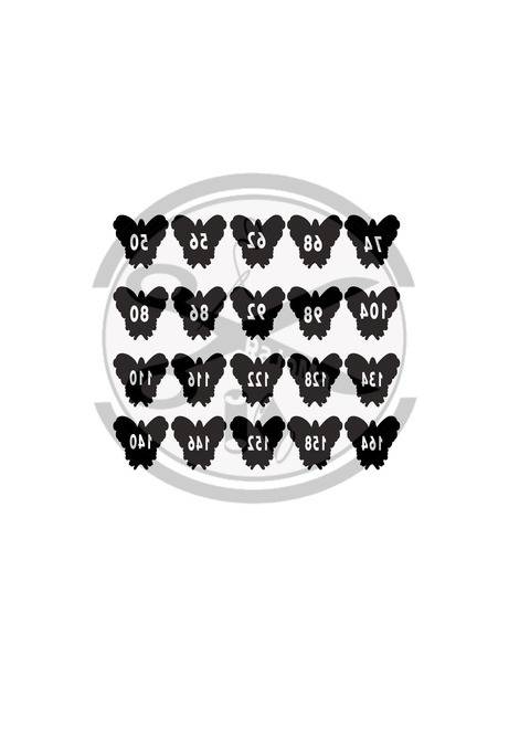 Plottdatei Größen-Label Schmetterling