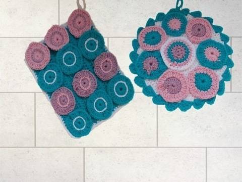 2 Topflappen mit Kreismotiven Home Design No.6