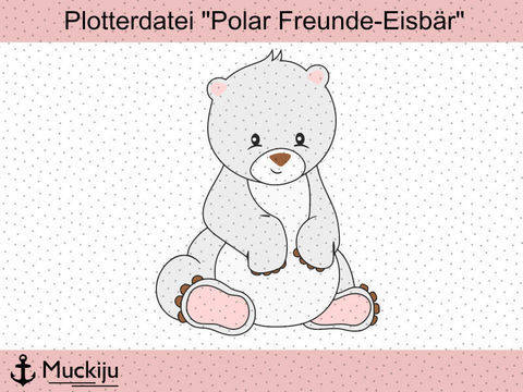 Plotterdatei "Eisbär - Polar Freunde"