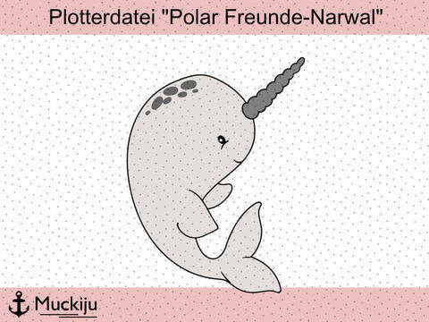 Plotterdatei "Narwal - Polar Freunde"