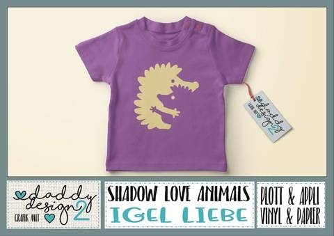 SHADOW LOVE ANIMALS ❤ IGEL LIEBE ❤ Applikation