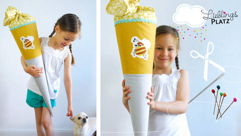 Schültüte 70 cm Nähanleitung + Schnitt von "Lieblingsplatz"