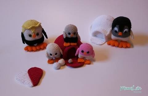 AMIGURUMI Familie Ping mit Deko - Häkelanleitung
