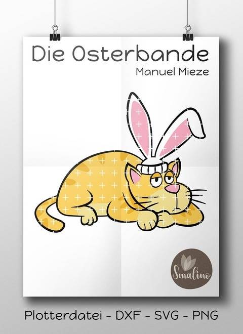 Die Osterbande Manuel Mieze Plottervorlage 6-farbig DXF SVG PNG
