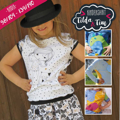 Ebook Kindershirt Tilda & Tim 98/104 - 134/140