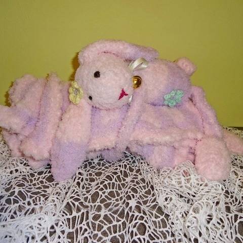 Baby-Decke mit Häschen, Strickanleitung von DaDaDe