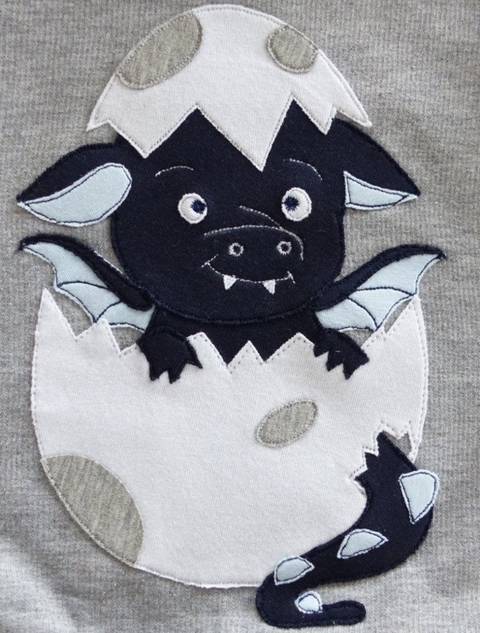 Drachi´s Eier(t)anz / Applikationsvorlage + Anleitung