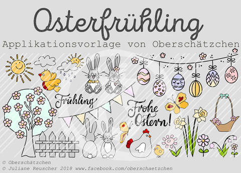 Applikationsvorlage Osterfrühling