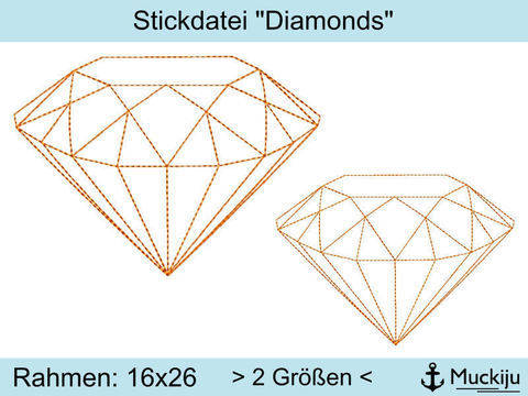 Stickdatei 16x26 "Diamonds"