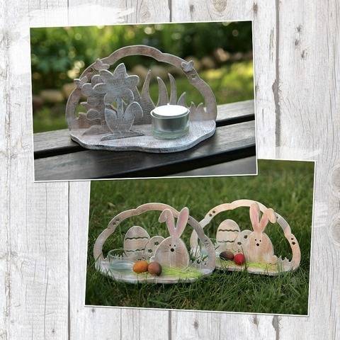 Teelichthalter "Blumen" & "Ostern" - Bastelanleitung