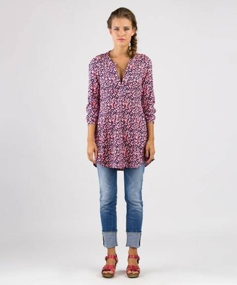 Katha tunique - Patron de couture et instruction en Allemand et en Anglais avec des images