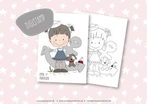 emmapünktchen ® - bobbie lillebo matrosin digistamp