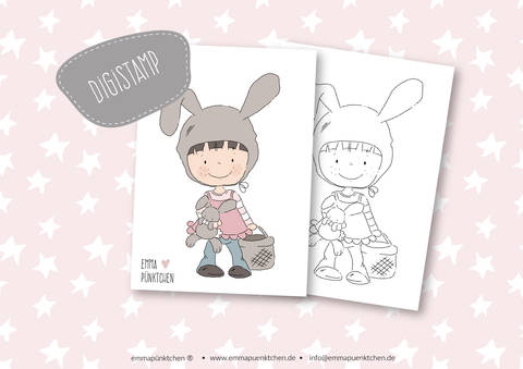 emmapünktchen ® - bobbie lillebo hase digistamp
