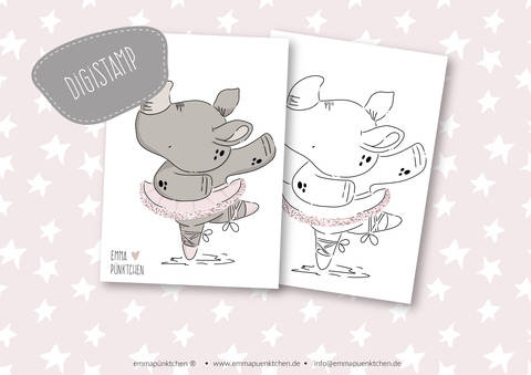 emmapünktchen ® - nili ballerina digistamp