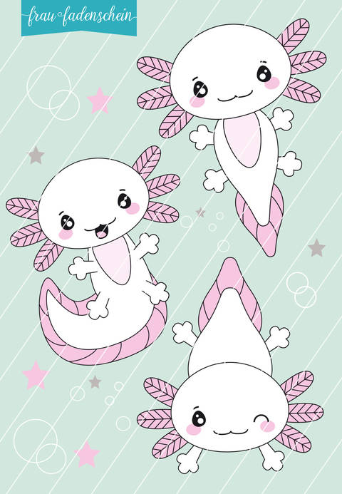 Appliziervorlage Lotti Axolotl
