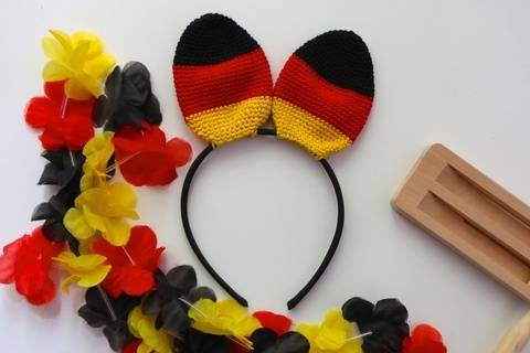 Weltmeister Ohren auf dem Haarreifen WM Fussball