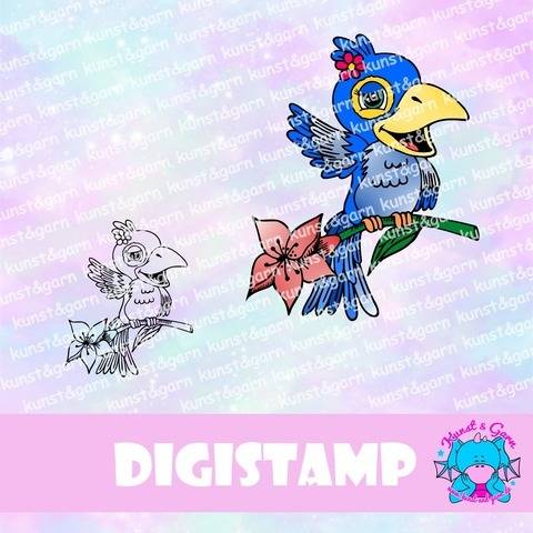 DigiStamp Papageienmädchen