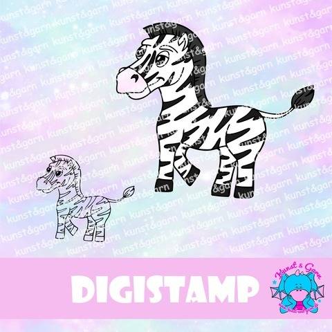 DigiStamp Zebra stehend