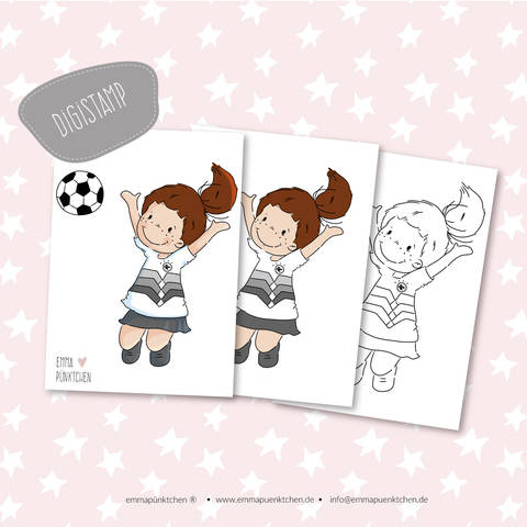emmapünktchen ® – fussballmädchen digistamp