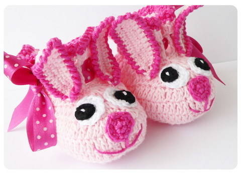 Häkelanleitung Babyschuhe "Häschen"