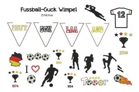 ITH Stickdatei Wimpel - Fußball Deutschland - in PES