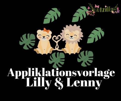 Lilly & Lenny Löwe Applikationsvorlage