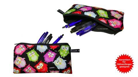 Tasche nähen, Stiftemäppchen - Nähanleitung