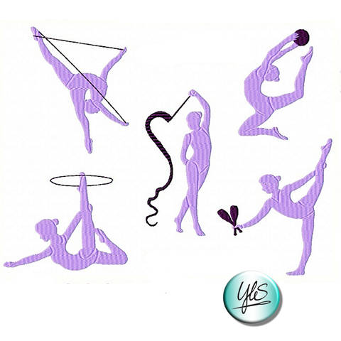 Stickdatei Gymnastik für den Rahmen 10 cm x 10 cm