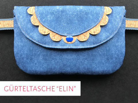 Nähanleitung und Schnittmuster Gürteltasche Elin