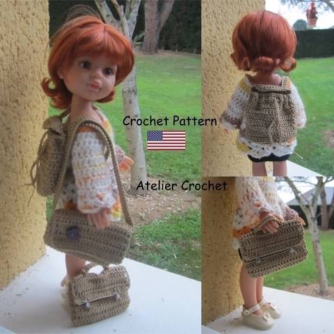 "Back to school" set für 32-34cm Puppe