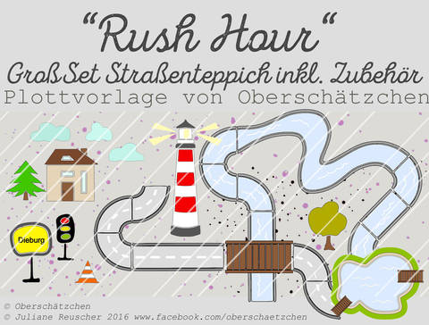 Rush Hour GroßSet Straßenteppich inkl. Fluss + See