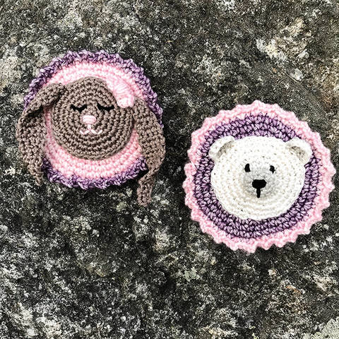 Schulranzen Patches zum kletten Add-on Eisbär und Hase