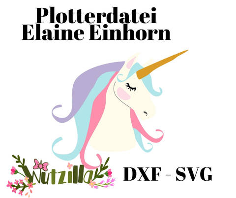Einhorn Elaine Plotterdatei
