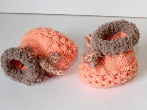 Strickanleitung Baby-Schuhe, Sohlenlänge ca. 9,5 cm