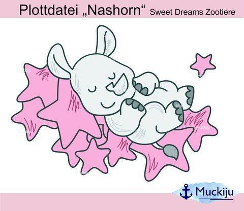 Plottdatei "Nashorn" Sweet Dreams Zootiere