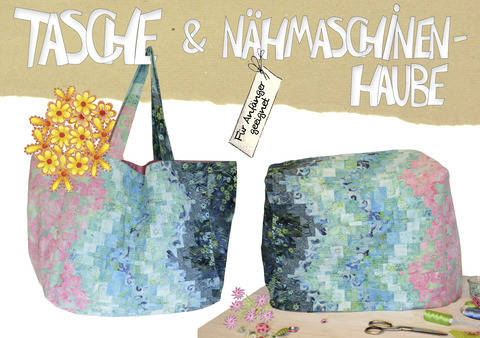 Tasche und Nähmaschinenhaube in Bargellotechnik
